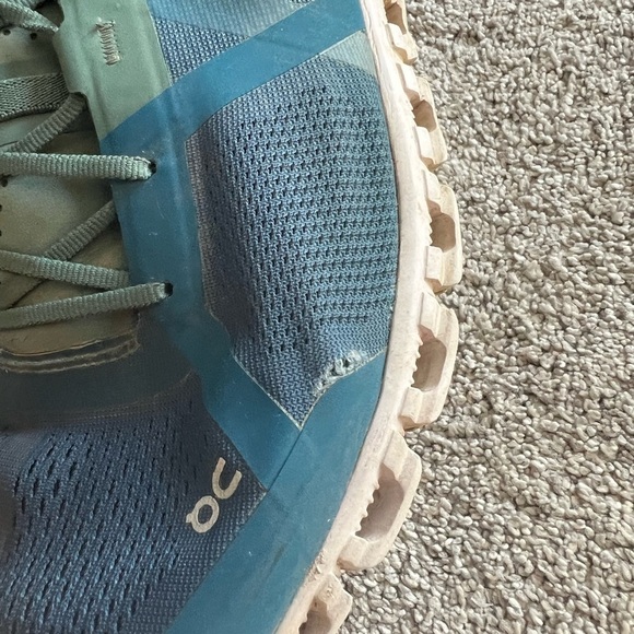 On Cloud 5 Mens Size 11 Blue Mesh Athletic Running Walking Gym Sneakers Shoes - Picture 6 of 7